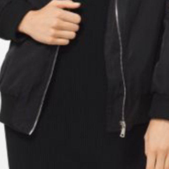 NWT - MICHAEL MICHAEL KORS Goat Hair Collar Bomber Jacket - Picture 5 of 9